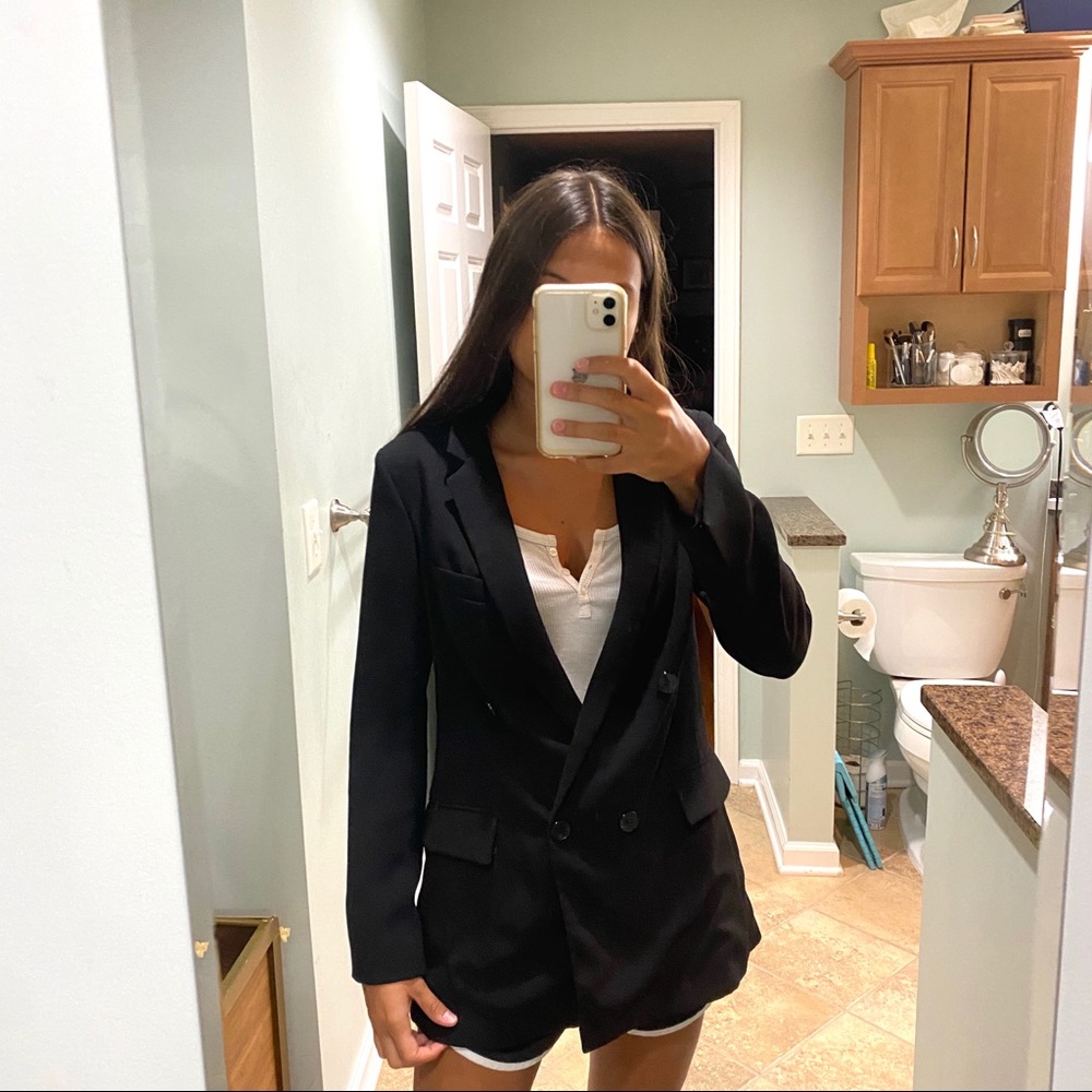 SOLD Zara Black Jacket Blazer Women’s Size Small - Picture 8 of 9